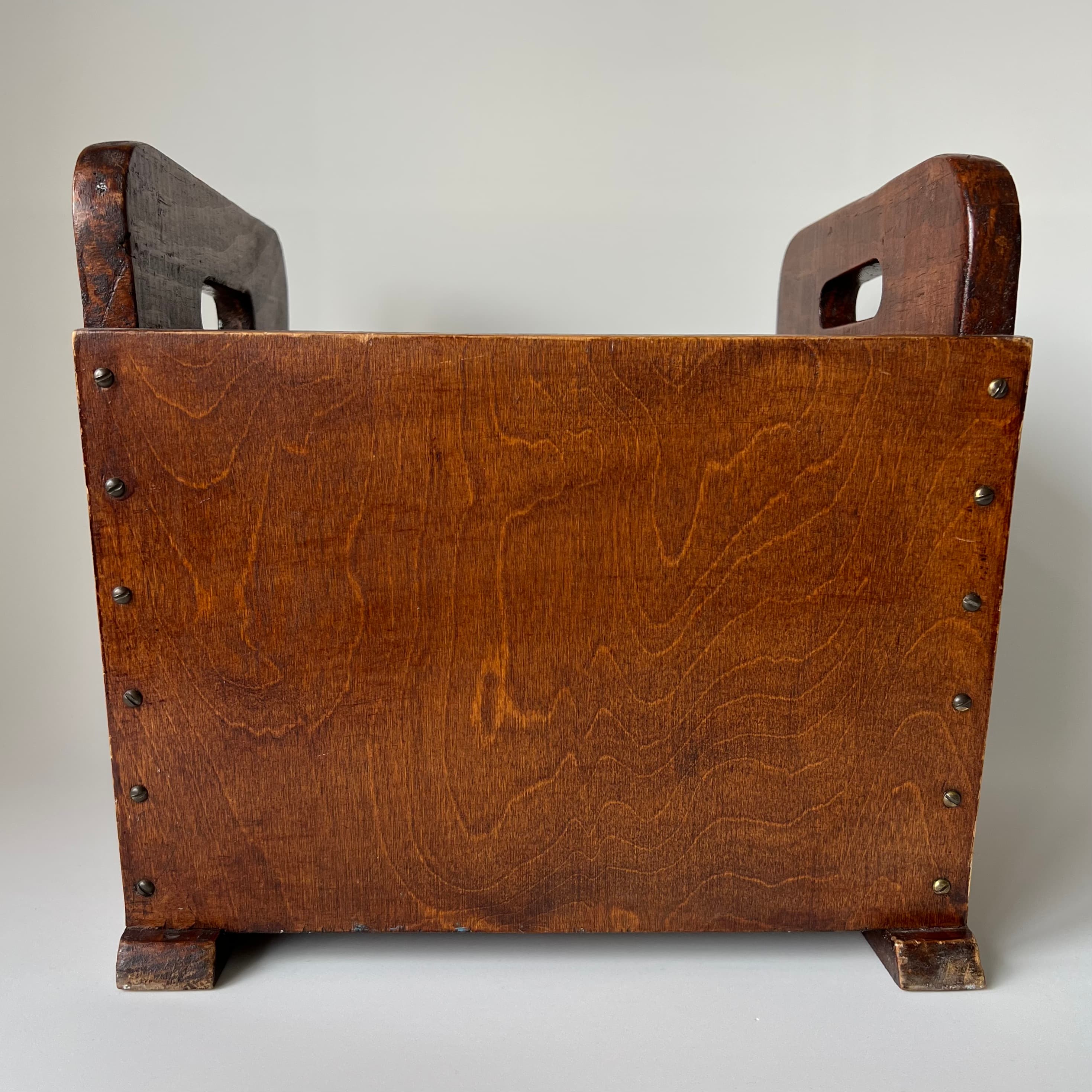 Mid-Century Style Wooden Magazine Rack detail 2