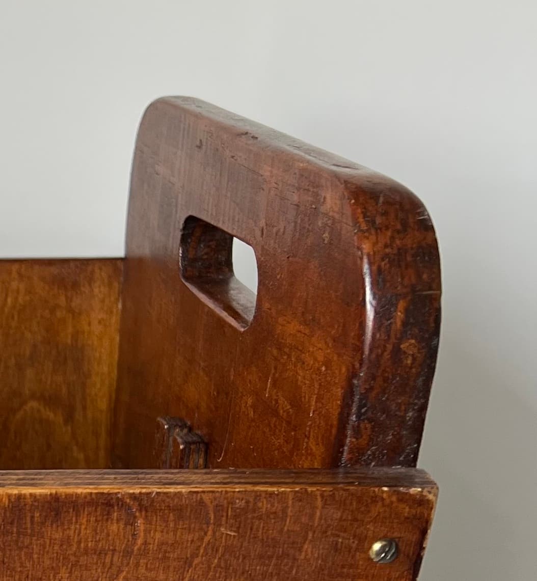 Mid-Century Style Wooden Magazine Rack detail 3