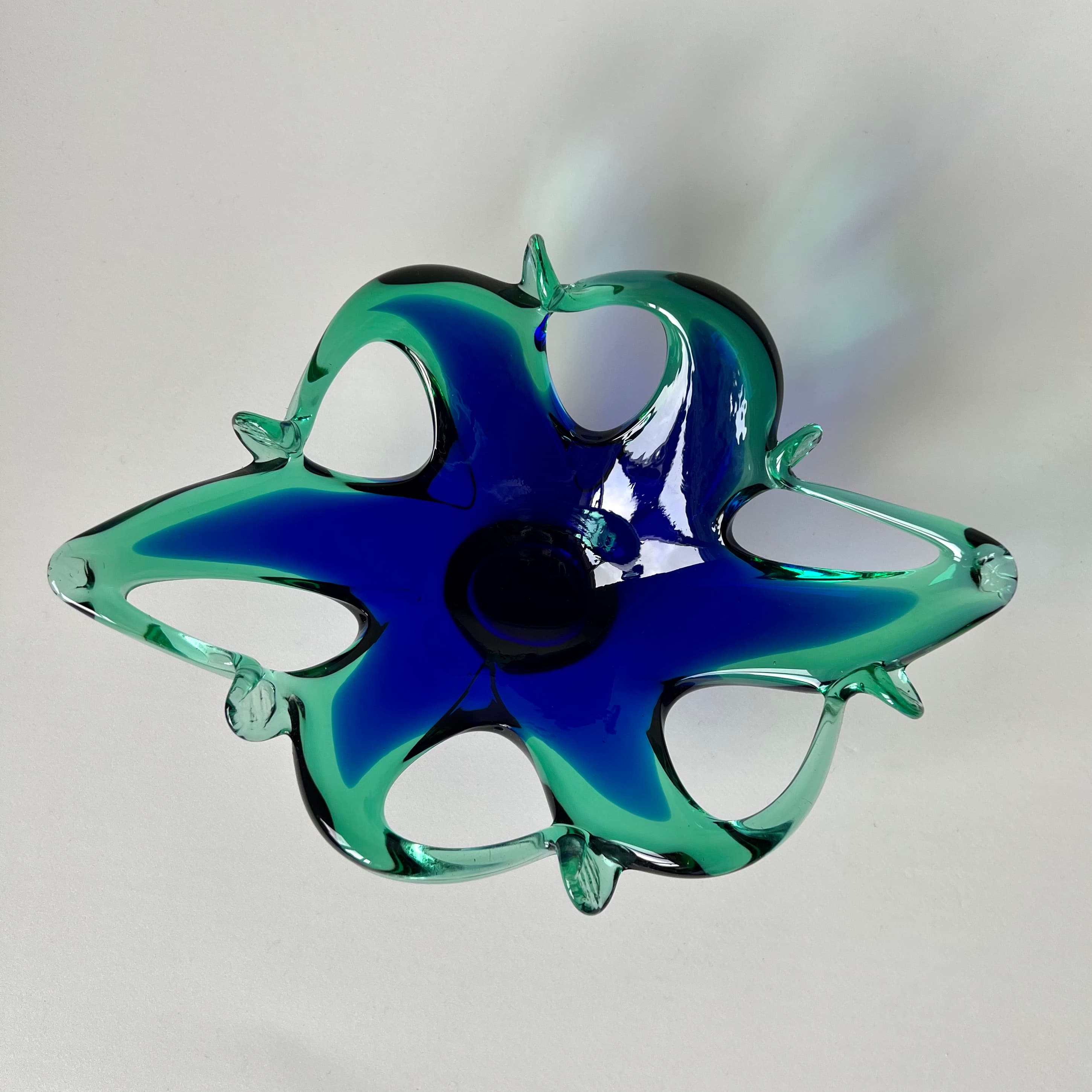 Mid-Century Style Murano Glass Biomorphic Bowl