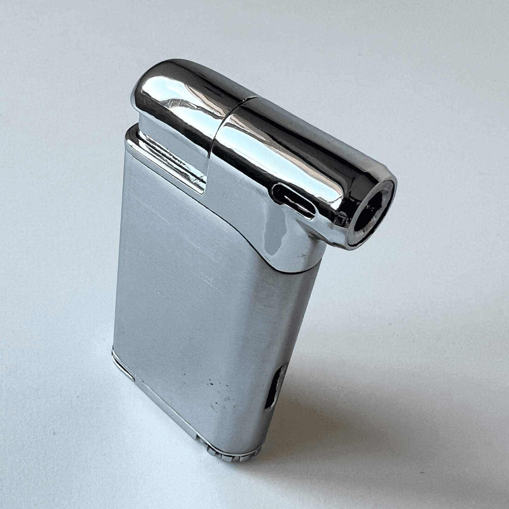 Vintage Chrome Colibri Butane Lighter with Original Box detail 9