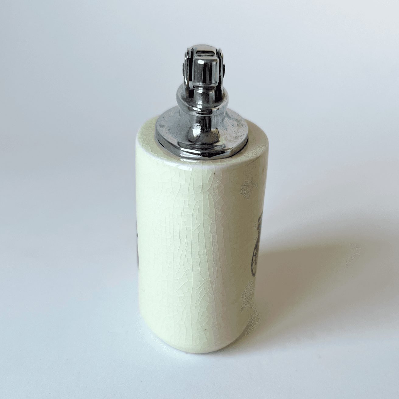 Vintage Rolstar Table Lighter with Veteran Car Motif detail 2