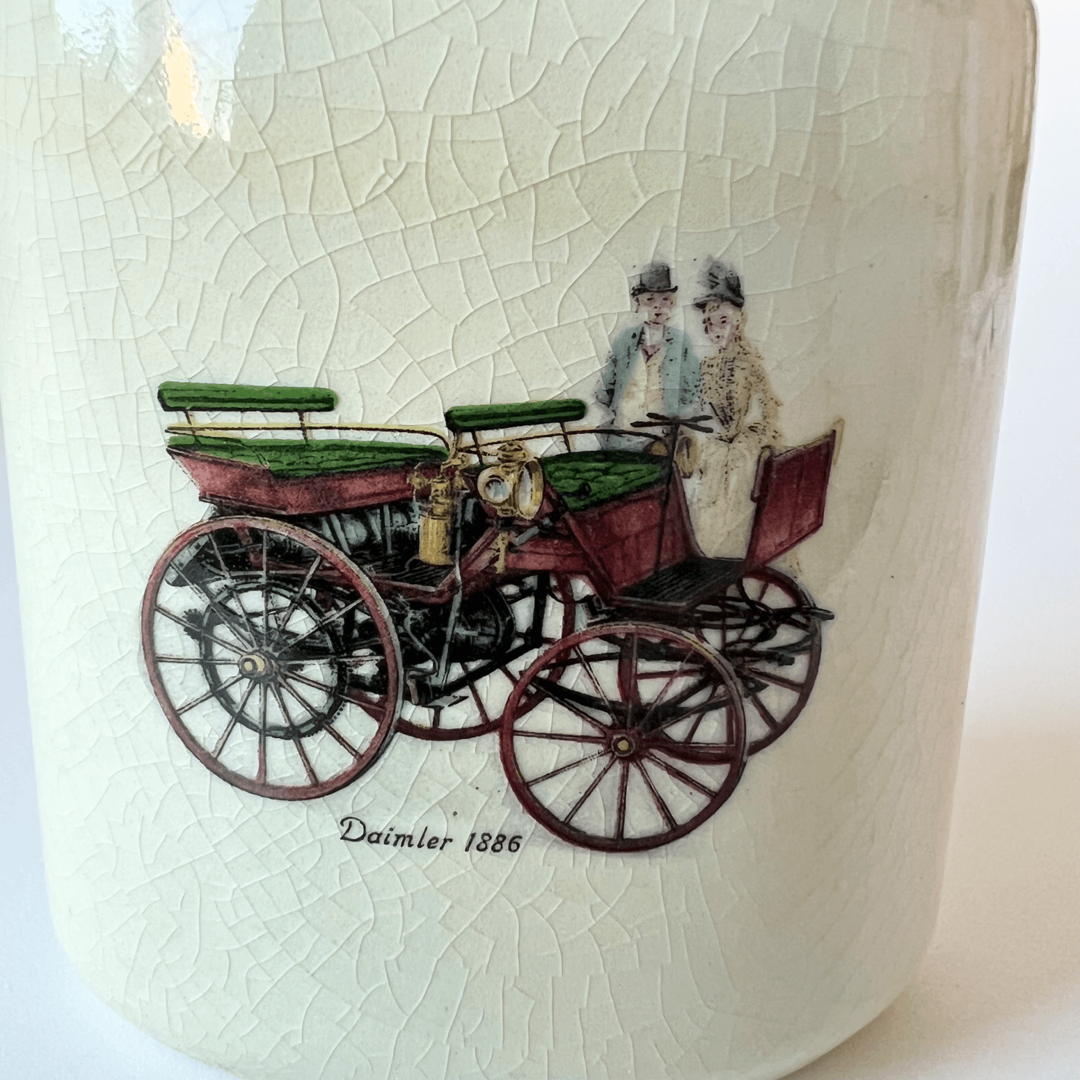 Vintage Rolstar Table Lighter with Veteran Car Motif detail 3