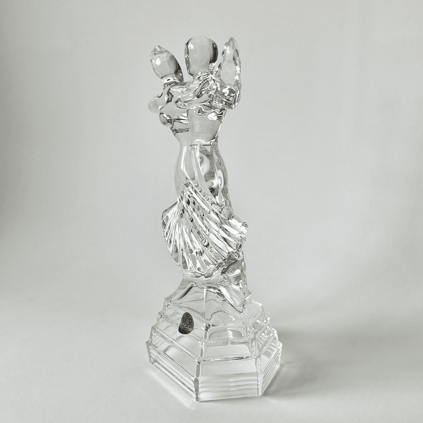 Vintage Italian Lead Crystal Ballroom Dancers Sculpture detail 1