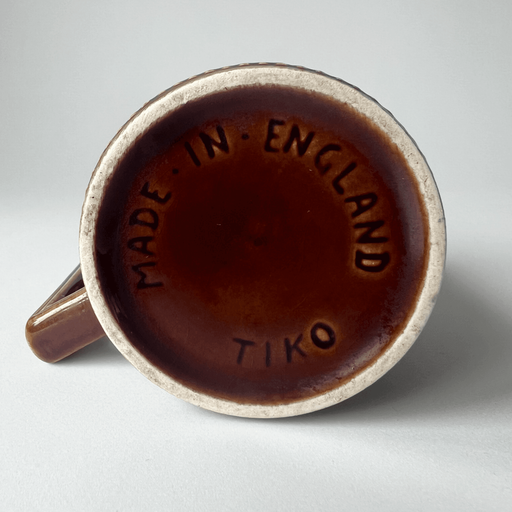Vintage Tiko Brown Ceramic Coffee Set detail 2